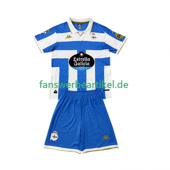 Deportivo La Coruna Trikot Kinder Heimausrüstung 2025-2026 Kurzarm