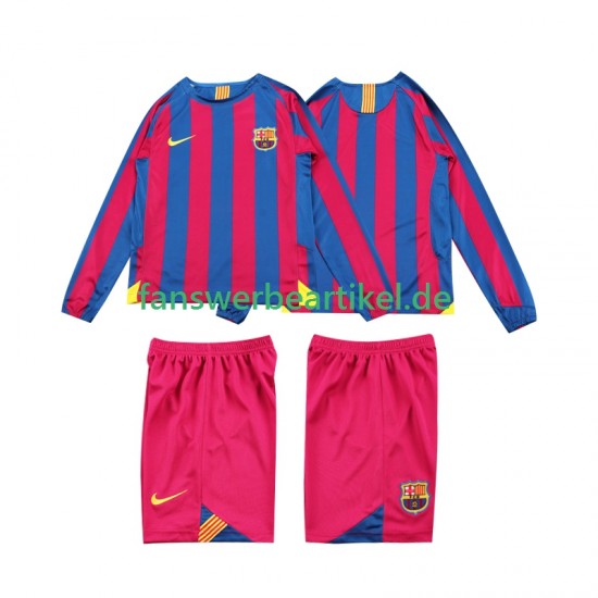 Retro 2005 Trikot FC Barcelona Kinder Heimausrüstung 2006 Langarm
