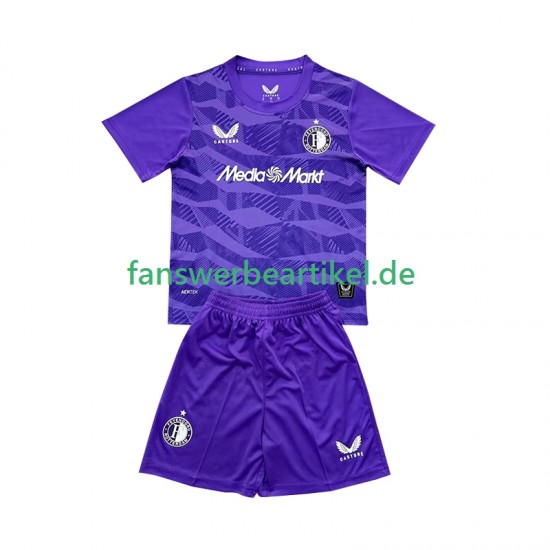 Torwart Trikot Feyenoord Rotterdam Kinder Ausweich ausrüstung 2025-2026 Kurzarm