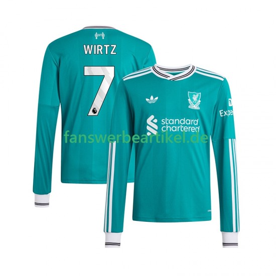 Florian Wirtz 7 Trikot Liverpool Herren Ausweich ausrüstung 2025-2026 Langarm