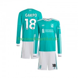 Gakpo 18 Trikot Liverpool Kinder Ausweich ausrüstung 2025-2026 Langarm