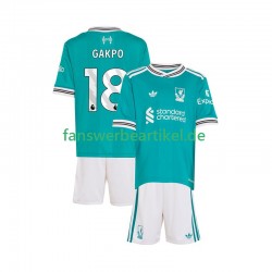 Gakpo 18 Trikot Liverpool Kinder Ausweich ausrüstung 2025-2026 Kurzarm
