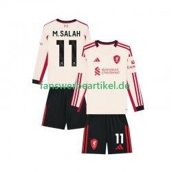Mohamed Salah 11 Trikot Liverpool Kinder Auswärtsausrüstung 2025-2026 Langarm