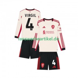Virgil van Dijk 4 Trikot Liverpool Kinder Auswärtsausrüstung 2025-2026 Langarm