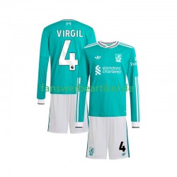 Virgil van Dijk 4 Trikot Liverpool Kinder Ausweich ausrüstung 2025-2026 Langarm