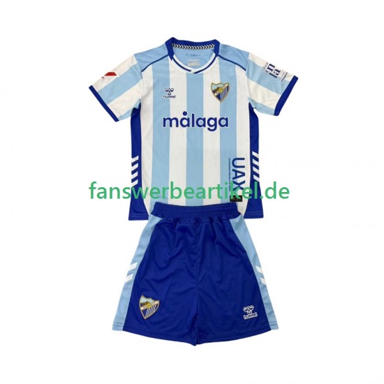 Trikot Málaga CF Kinder Heimausrüstung 2025-2026 Kurzarm