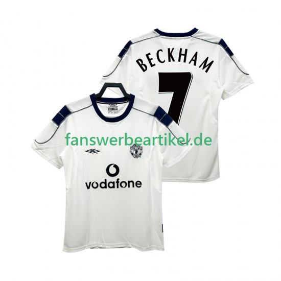 BECKHAM 7 Retro 2000 2001 Trikot Manchester United Herren Auswärtsausrüstung Kurzarm