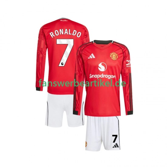 Cristiano Ronaldo 7 Trikot Manchester United Kinder Heimausrüstung 2025-2026 Langarm