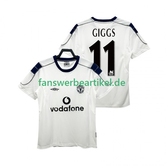 GIGGS 11 Retro 2000 2001 Trikot Manchester United Herren Auswärtsausrüstung Kurzarm