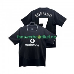 RONALDO 7 Retro 2002 Trikot Manchester United Herren Auswärtsausrüstung 2004 Kurzarm