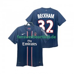BECKHAM 32 Retro 2012 2013 Trikot Paris Saint-Germain Herren Heimausrüstung Kurzarm