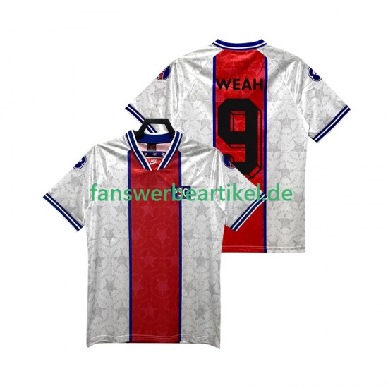 WEAH 9 Retro 1995 Trikot Paris Saint-Germain Herren Auswärtsausrüstung 1994 Kurzarm