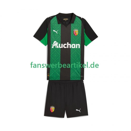 Trikot RC Lens Kinder Auswärtsausrüstung 2025-2026 Kurzarm