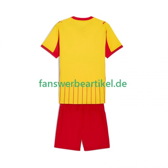 Trikot RC Lens Kinder Heimausrüstung 2025-2026 Kurzarm