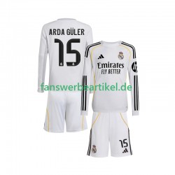Arda Guler 15 Trikot Real Madrid Kinder Heimausrüstung 2025-2026 Langarm