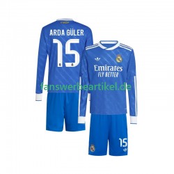 Arda Guler 15 Trikot Real Madrid Kinder Ausweich ausrüstung 2025-2026 Langarm