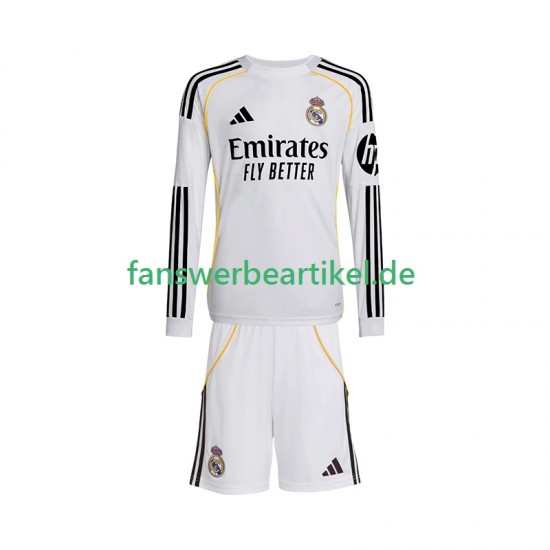 Trikot Real Madrid Kinder Heimausrüstung 2025-2026 Langarm