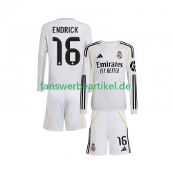 Endrick 16 Trikot Real Madrid Kinder Heimausrüstung 2025-2026 Langarm