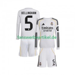 Jude Bellingham 5 Trikot Real Madrid Kinder Heimausrüstung 2025-2026 Langarm