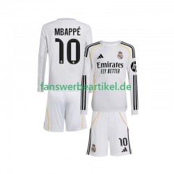 Kylian Mbappe 10 Trikot Real Madrid Kinder Heimausrüstung 2025-2026 Langarm