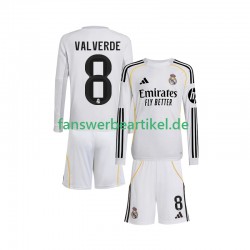 Valverde 8 Trikot Real Madrid Kinder Heimausrüstung 2025-2026 Langarm