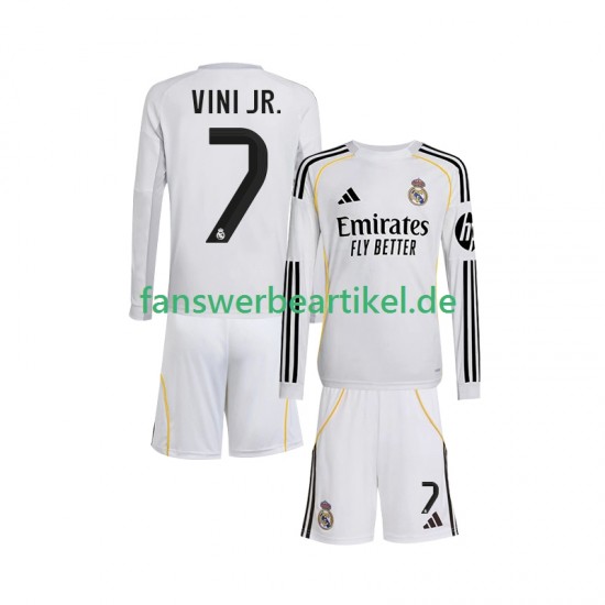 Vinicius Junior 7 Trikot Real Madrid Kinder Heimausrüstung 2025-2026 Langarm