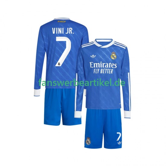 Vinicius Junior 7 Trikot Real Madrid Kinder Ausweich ausrüstung 2025-2026 Langarm