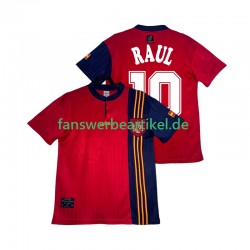 RAUL 10 Retro 1996 Trikot Spanien Herren Heimausrüstung Kurzarm