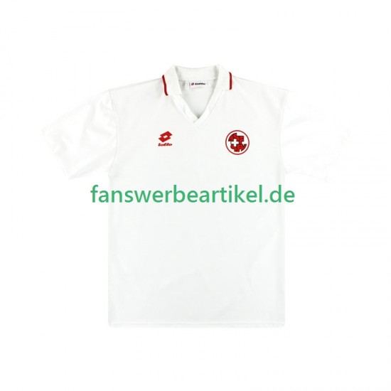Retro Trikot Schweiz Herren Auswärtsausrüstung 1994 Kurzarm