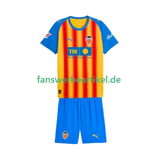 Trikot Valencia CF Kinder Ausweich ausrüstung 2025-2026 Kurzarm
