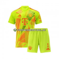 Manuel Neuer 1 Torwart Trikot FC Bayern München Kinder Heimausrüstung 2024-2025 Kurzarm
