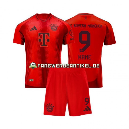 Harry Kane 9 Trikot FC Bayern München Kinder Heimausrüstung Rot 2024-2025 Kurzarm