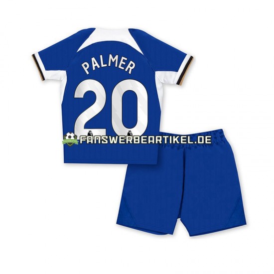 Cole Palmer 20 Trikot Chelsea Kinder Heimausrüstung Blau 2023-2024 Kurzarm