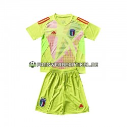 Torwart Trikot Italien Kinder Heimausrüstung Euro 2024 Kurzarm