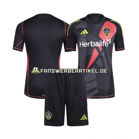 Torwart Trikot LA Galaxy Kinder Heimausrüstung Schwarz 2024 Kurzarm