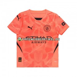 Torwart Trikot Manchester City Herren Auswärtsausrüstung Orange 2024-2025 Kurzarm