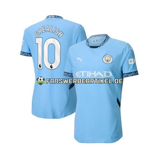 Jack Grealish 10 Trikot Manchester City Herren Heimausrüstung Blau 2024-2025 Kurzarm