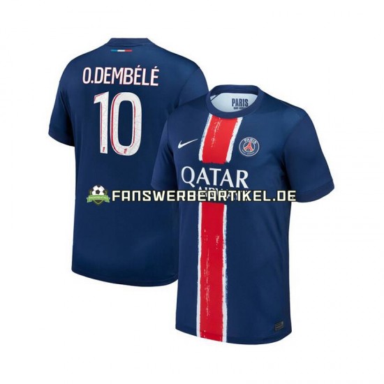 Ousmane Dembele 10 Trikot Paris Saint-Germain Herren Heimausrüstung 2024-2025 Kurzarm