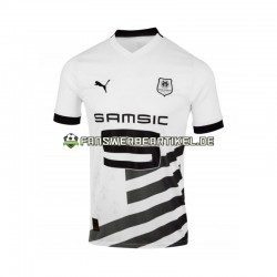 Trikot Stade Rennes Herren Auswärtsausrüstung Weiß 2023-2024 Kurzarm