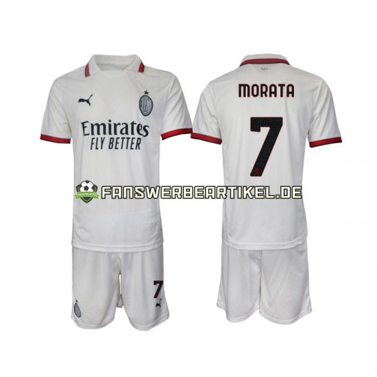 Morata 7 Trikot AC Mailand Kinder Auswärtsausrüstung 2024-2025 Kurzarm