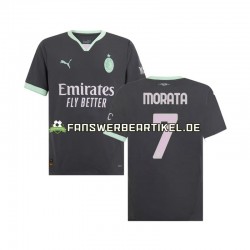 Morata 7 Trikot AC Mailand Herren Ausweich ausrüstung 2024-2025 Kurzarm