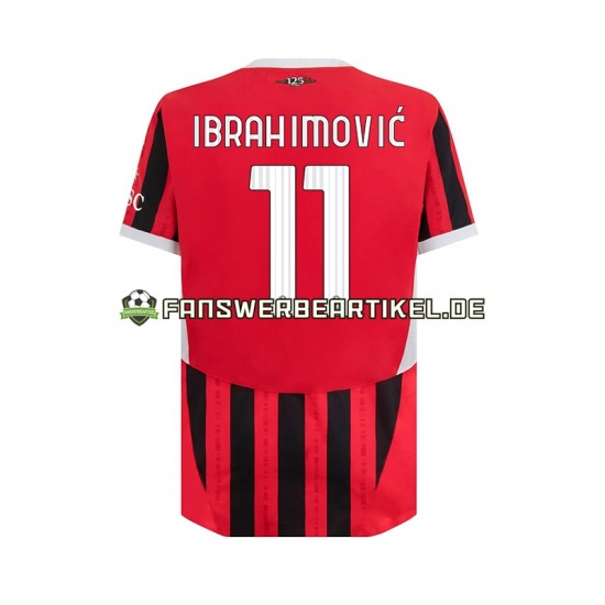 ibrahimovic 11 Trikot AC Mailand Herren Heimausrüstung 2024-2025 Kurzarm