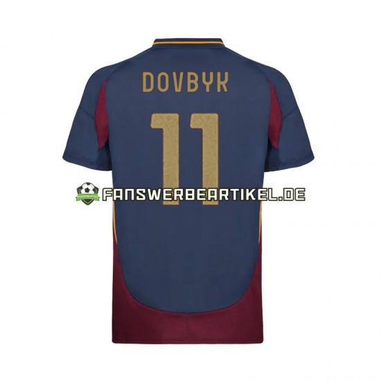 Artem Dovbyk 11 Trikot AS Rom Herren Ausweich ausrüstung 2024-2025 Kurzarm