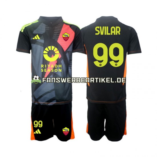 Mile Svilar 99 Torwart Trikot AS Rom Kinder Heimausrüstung 2024-2025 Kurzarm