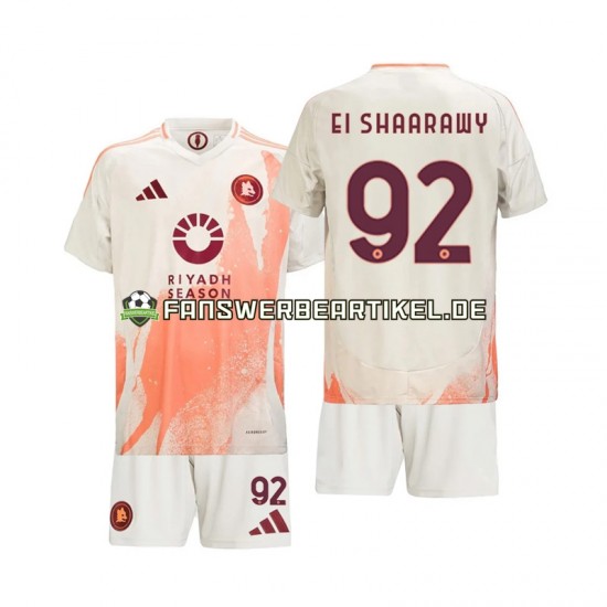 Stephan El Shaarawy 92 Trikot AS Rom Kinder Auswärtsausrüstung 2024-2025 Kurzarm