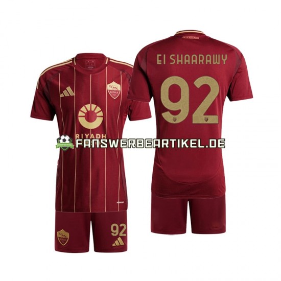 Stephan El Shaarawy 92 Trikot AS Rom Kinder Heimausrüstung 2024-2025 Kurzarm