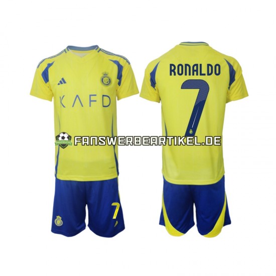 Al-Nassr Cristiano Ronaldo 7 Trikot Kinder Heimausrüstung 2024-2025 Kurzarm