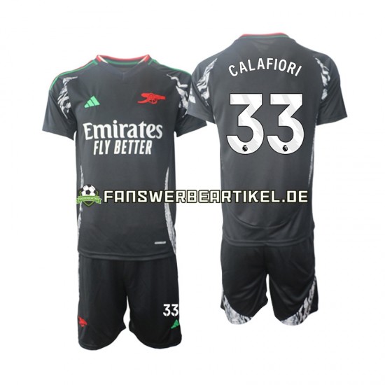 Calafiori 33 Trikot Arsenal Kinder Auswärtsausrüstung 2024-2025 Kurzarm