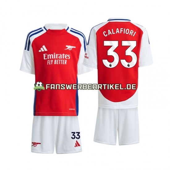 Calafiori 33 Trikot Arsenal Kinder Heimausrüstung 2024-2025 Kurzarm