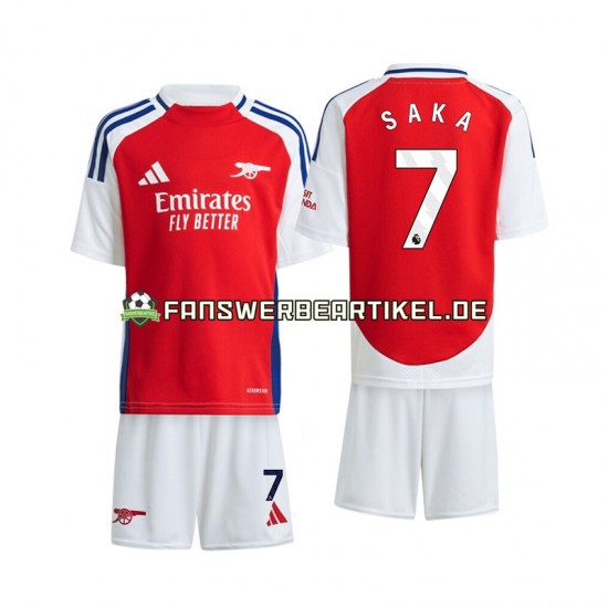 Saka 7 Trikot Arsenal Kinder Heimausrüstung 2024-2025 Kurzarm